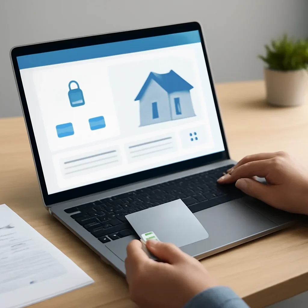 Apply supporting image with secure online mortgage workflow