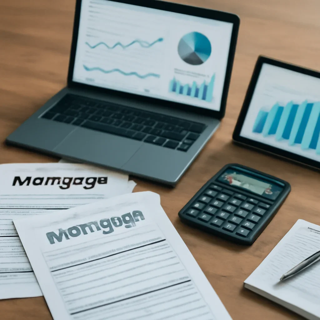 ARM vs Fixed Mortgage When Rates Are Uncertain supporting image with mortgage documents and digital planning tools