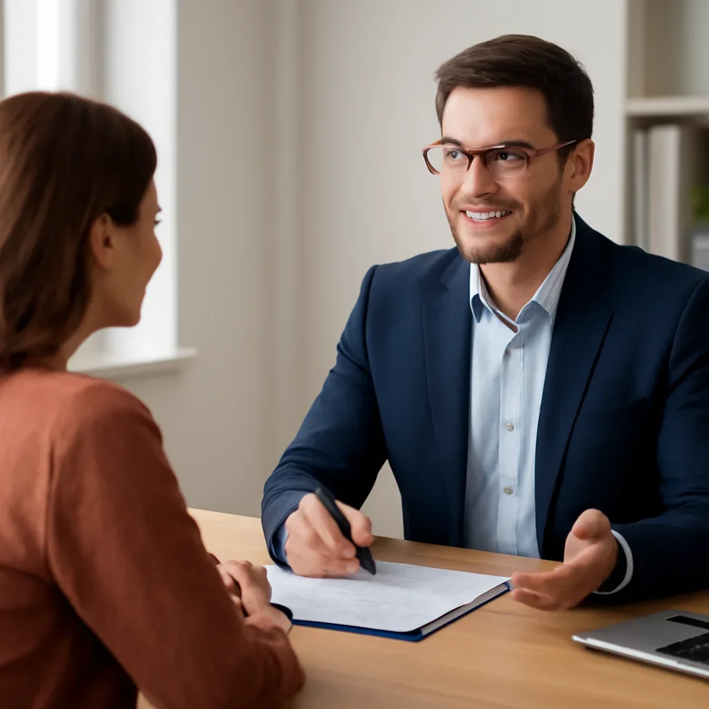 Can Self-Employed Borrowers Use a P&L Loan? consultation image showing a clear next-step meeting