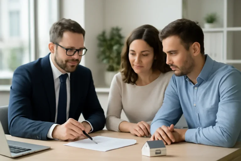 Down Payment Assistance Programs Explained hero image with advisor and borrower reviewing mortgage strategy