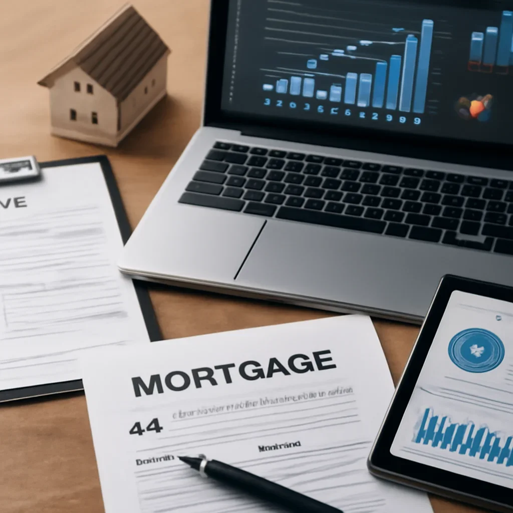 Foreign National Loans for U.S. Investment Property supporting image with mortgage documents and digital planning tools