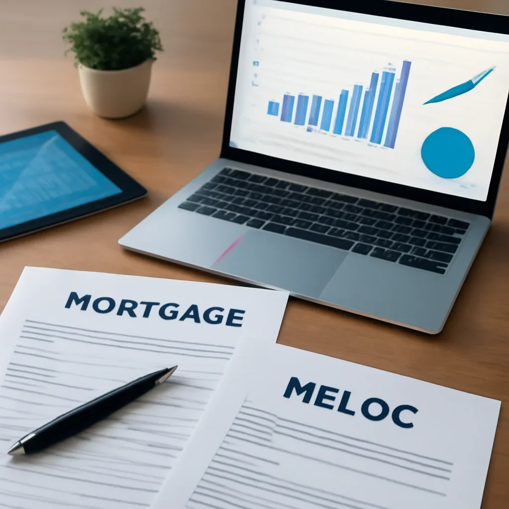 HELOC vs Cash-Out Refinance: Which Is Better? supporting image with mortgage documents and digital planning tools