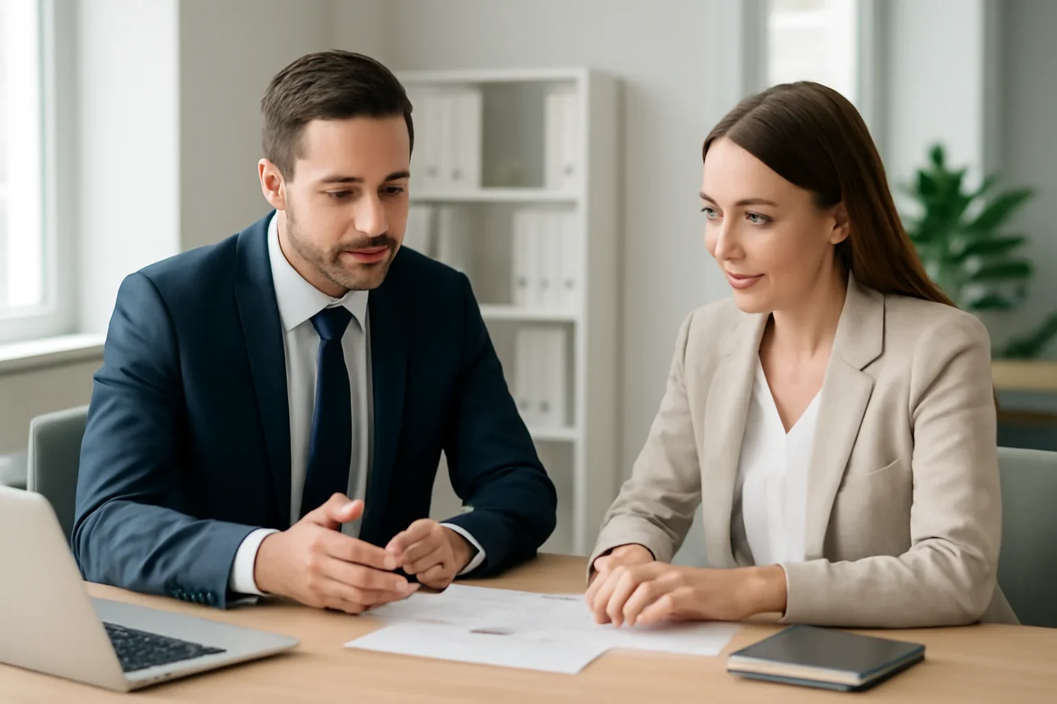 How the Home Appraisal Process Works hero image with advisor and borrower reviewing mortgage strategy