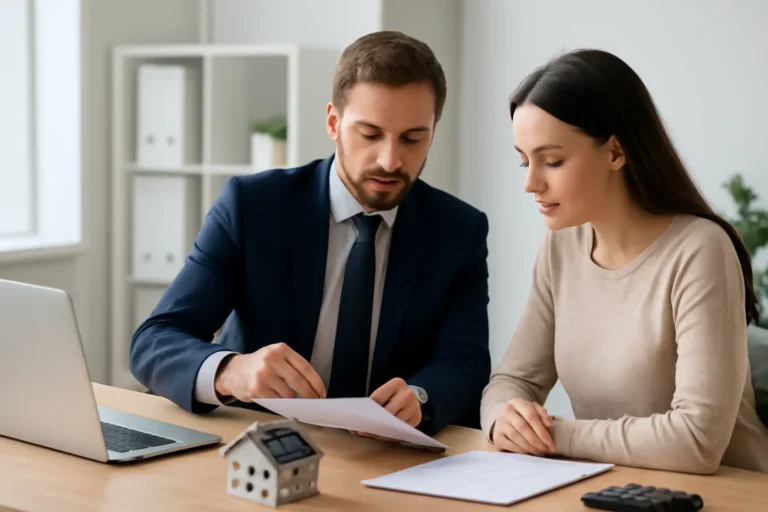 Loan-to-Value Explained for Homebuyers hero image with advisor and borrower reviewing mortgage strategy
