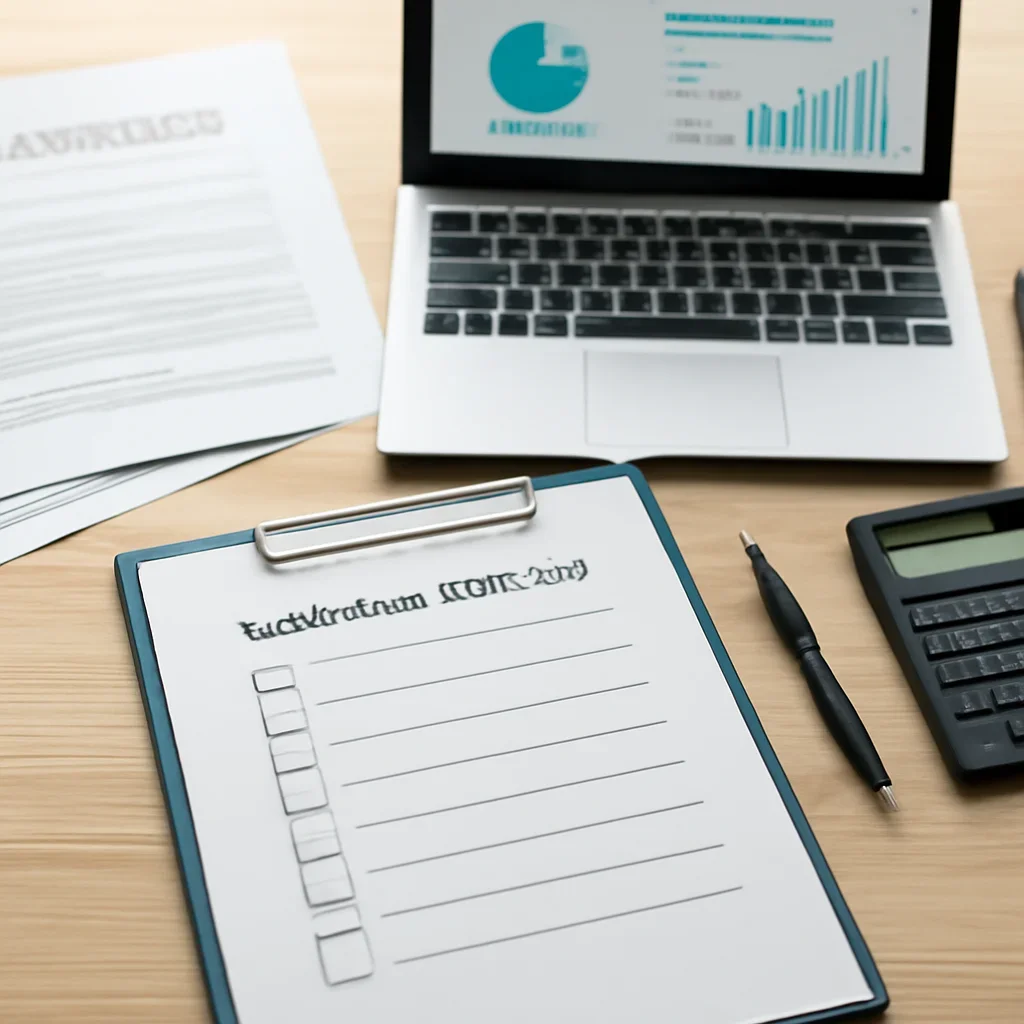 Mortgage Pre-Approval Documents Checklist supporting image with mortgage documents and digital planning tools