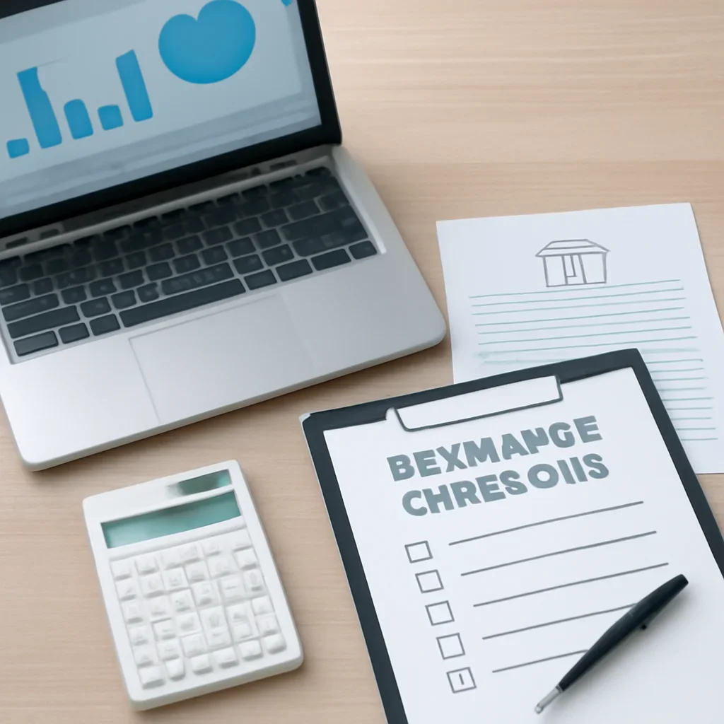 Refinance Checklist Before You Apply supporting image with mortgage documents and digital planning tools