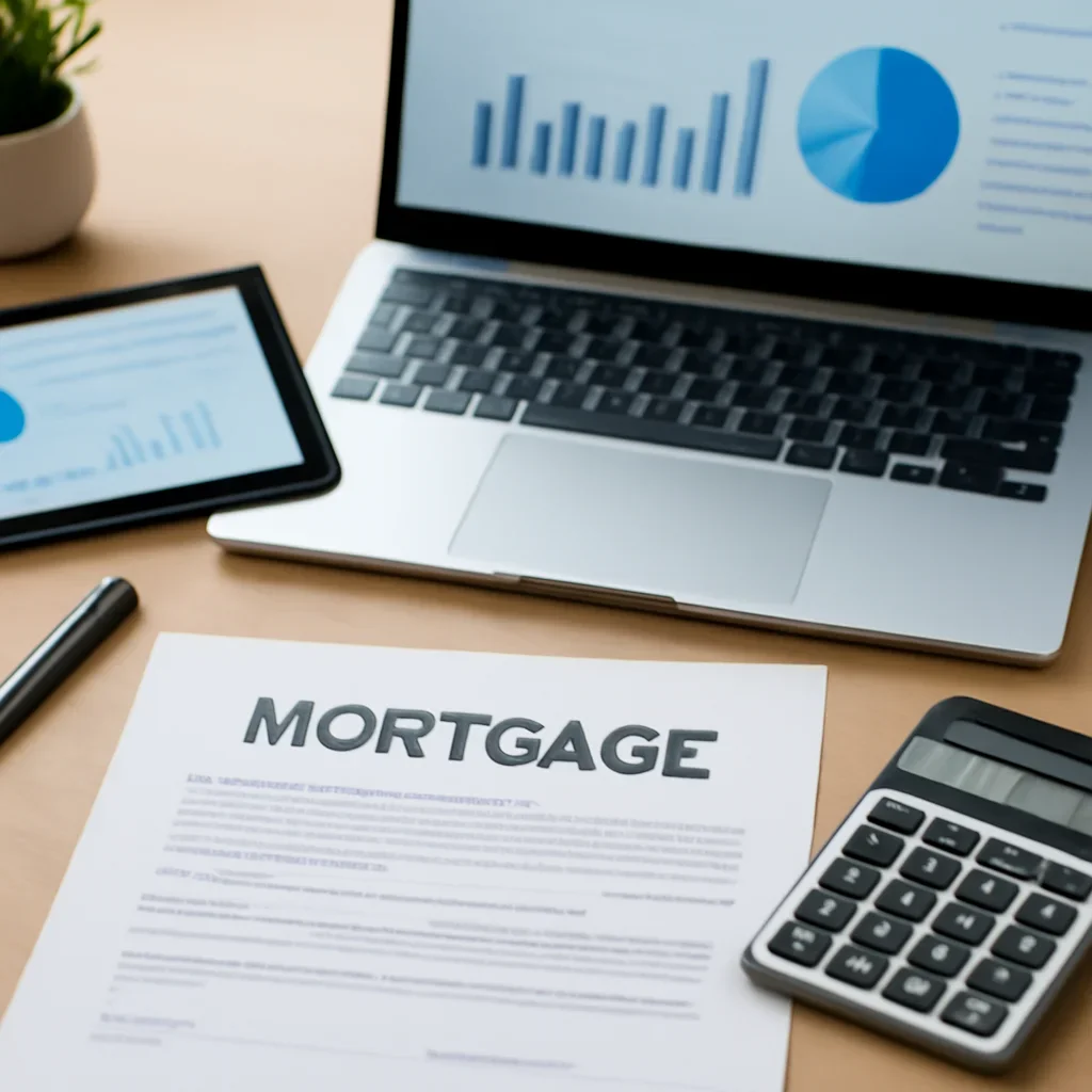 ARM vs Fixed-Rate Mortgage supporting image with mortgage documents and digital planning tools