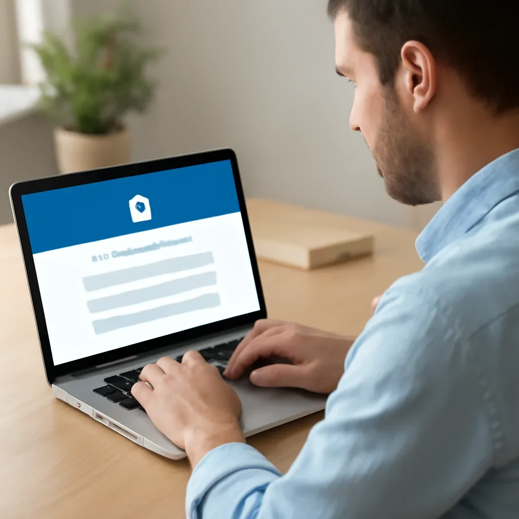 Client sending mortgage inquiry through secure online form