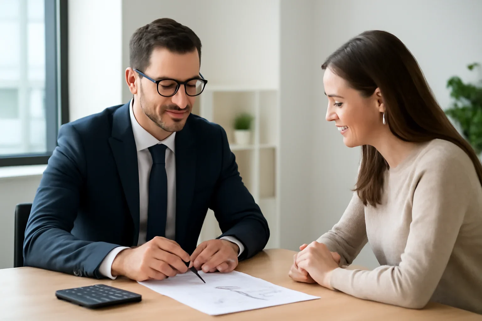 For Realtors hero image with advisor and borrower reviewing mortgage strategy