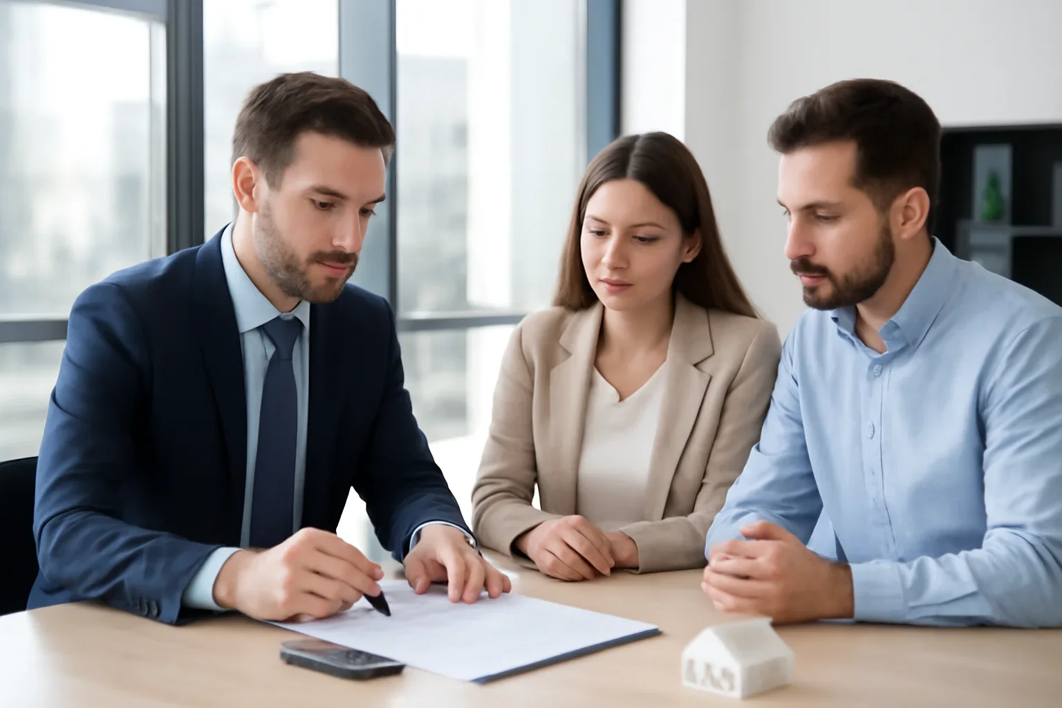Rate Watch hero image with advisor and borrower reviewing mortgage strategy