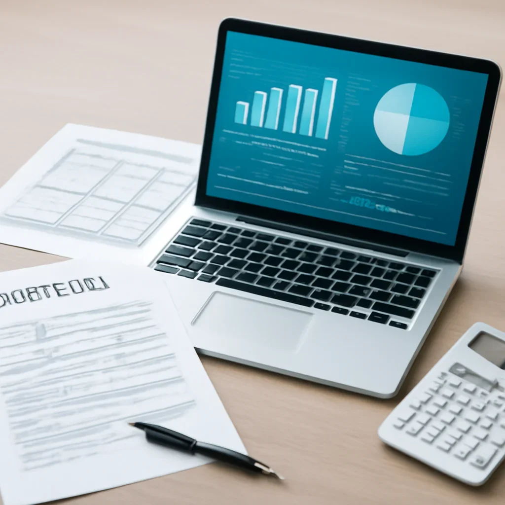 HELOC supporting image with mortgage documents and digital planning tools