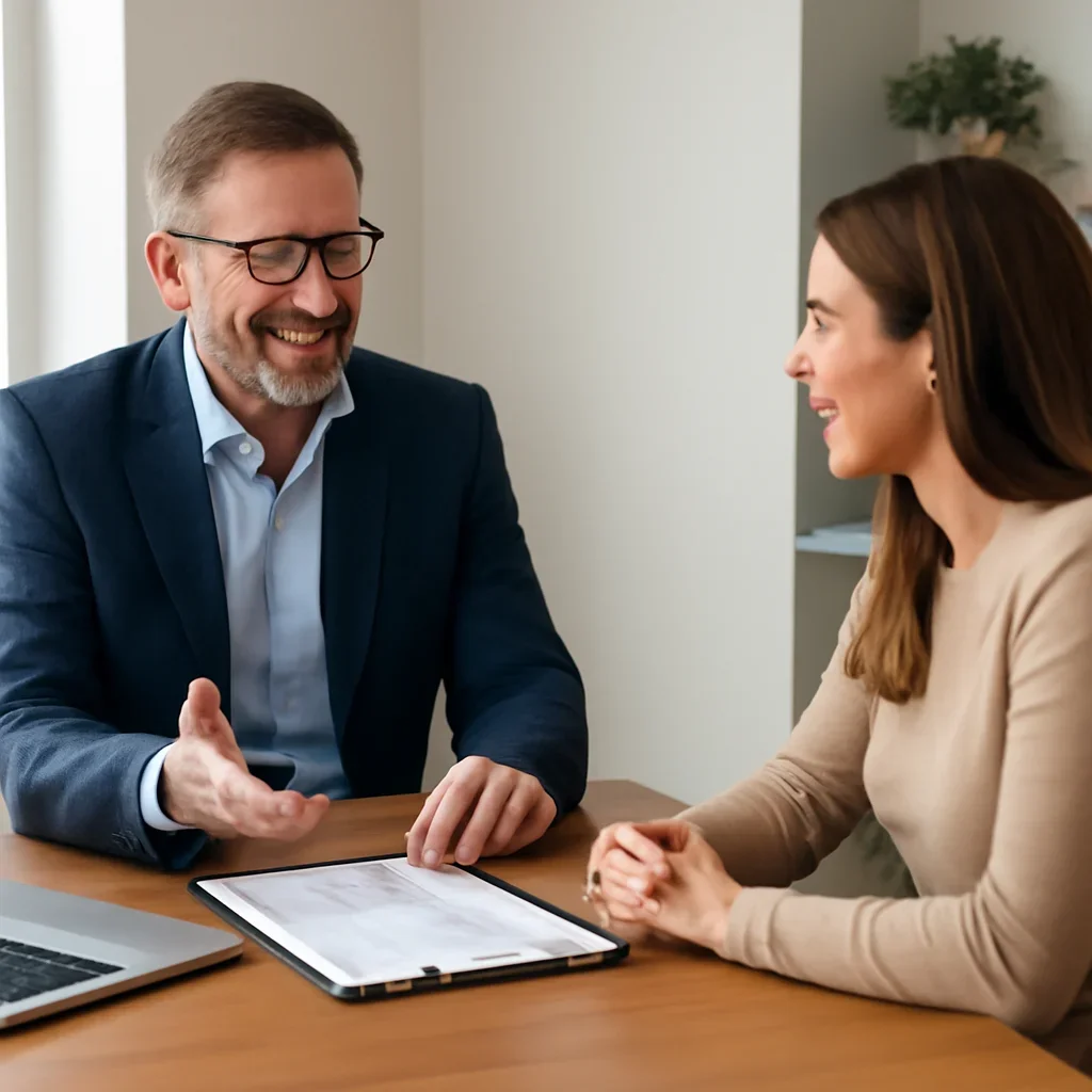 Non-QM Loan consultation image showing a clear next-step meeting