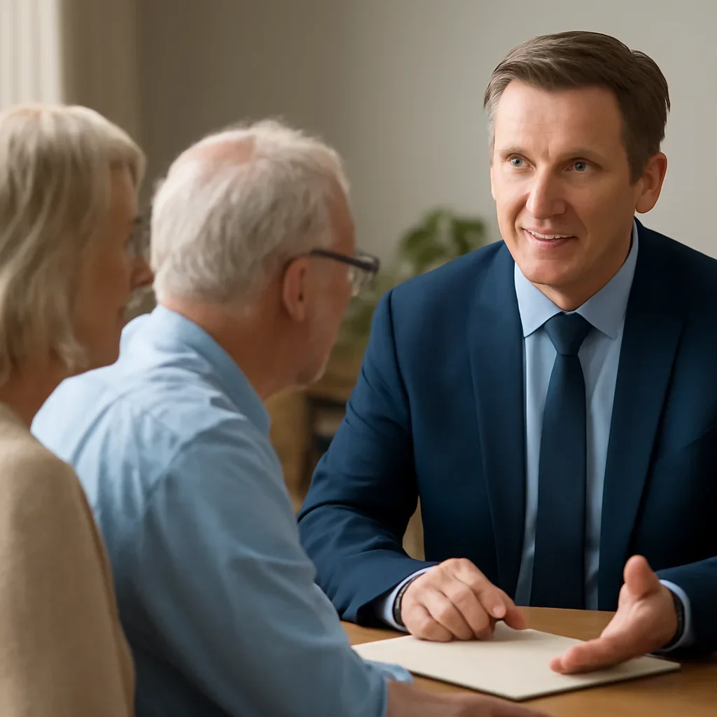 Reverse Mortgage consultation image showing a clear next-step meeting