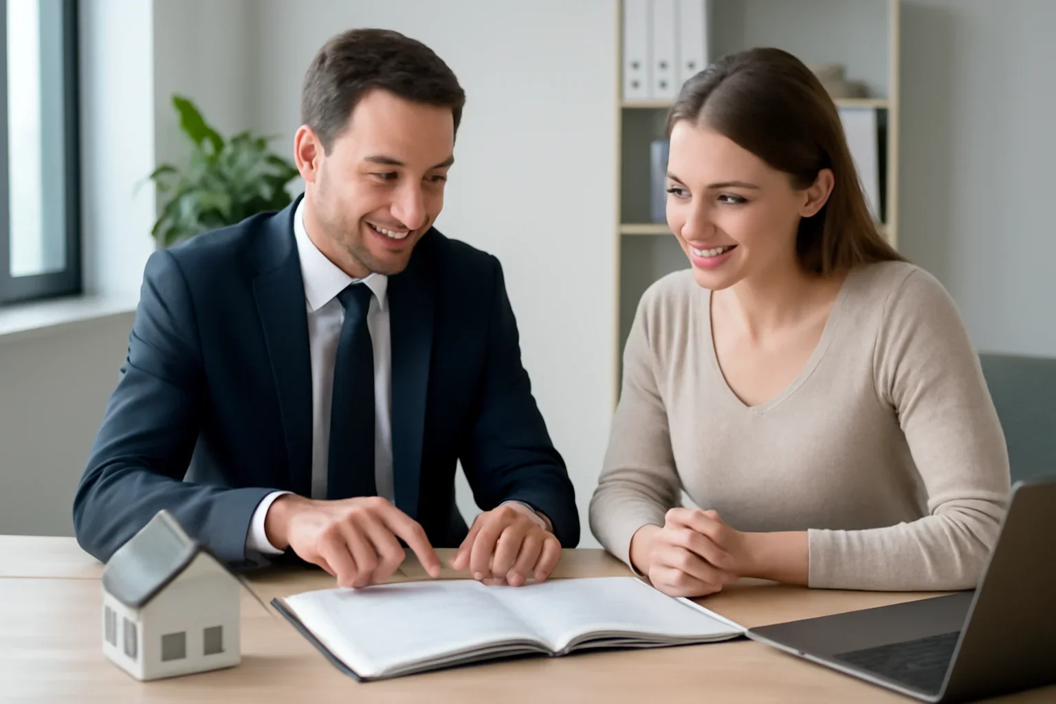 USDA Streamlined Assist hero image with advisor and borrower reviewing mortgage strategy