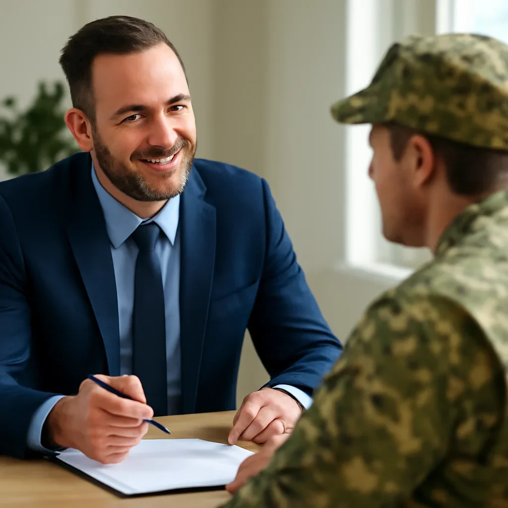 VA Loan consultation image showing a clear next-step meeting