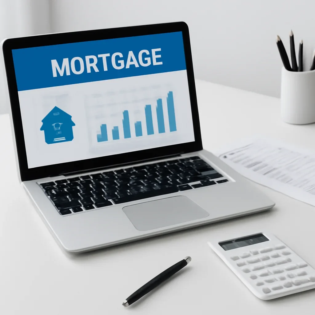 Investor Real Estate Financing supporting image with digital mortgage tools and paperwork