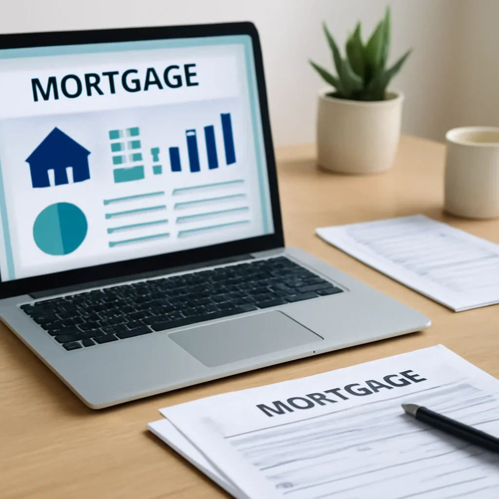 Reviews supporting image with digital mortgage tools and paperwork