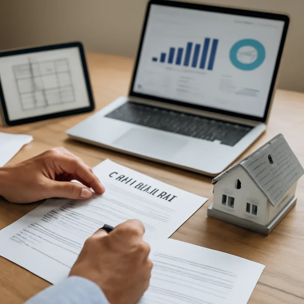 Fix & Flip Investors supporting image with mortgage documents and digital planning tools