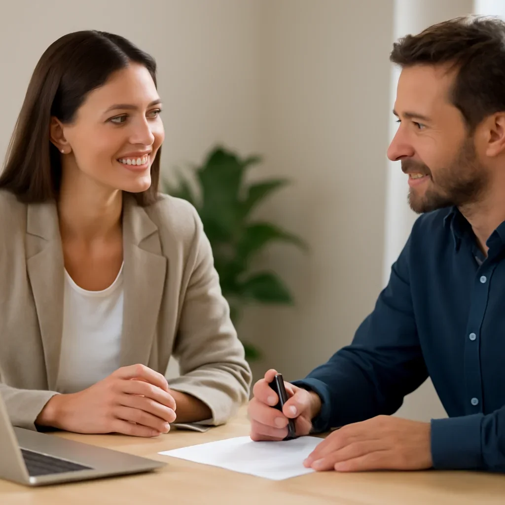 Support Center call-to-action meeting between advisor and client
